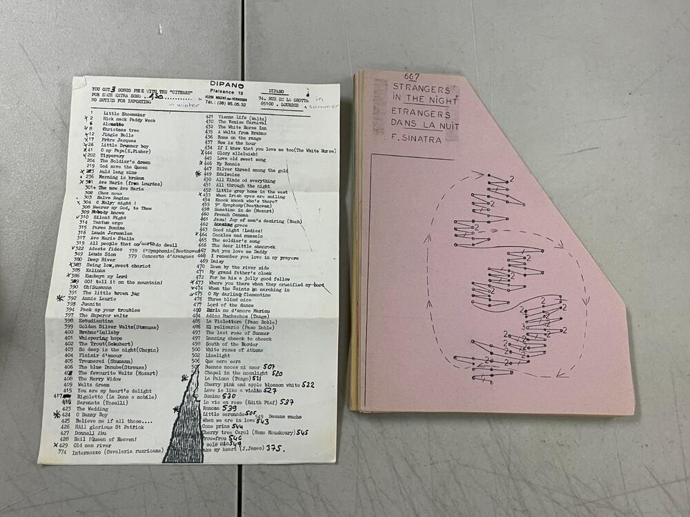 Vtg Player Piano Roll Ephemera Lot DIPANO Song Catalog & Frank Sinatra Strangers